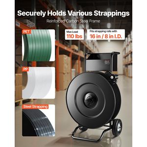 Carrello per Reggiatura Resistente con Dispenser per Bobine da 8-16 Pollici, Compatibile con Reggiature in PET/PP/Acciaio - Product Image 2