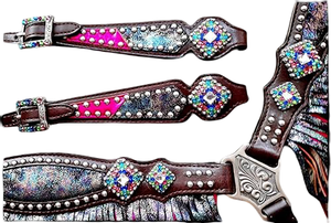 Têtière à nœuds personnalisée en cuir véritable pour cheval, style western – Meilleure vente - Product Image 5