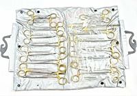 Ensemble de 82 outils de fermeur vétérinaire à manche doré, instruments chirurgicaux pour chevaux, en acier inoxydable allemand, réutilisables, autoclavables, certifiés CE