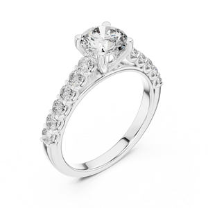 Premium D Color Moissanite Engagement <b>Ring</b> - Product Image 4