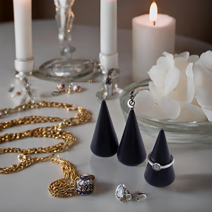 Juego de Soportes para Exhibición de Anillos Negros, Organizador de Joyas, Soporte Cónico para Anillos, Alianzas de Boda, Exhibición de Joyería para Mostrador - Product Image 2