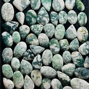 Gema de Jaspe Verde Natural Orgánica de Grado AAA, Cabujón de Ágata de Árbol Único y Hermoso, Certificado por Terceros, para Fabricación de Joyería - Product Image 2