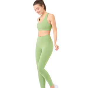 Ensembles de vêtements de sport sans couture de haute qualité personnalisés, vente en gros, vêtements de yoga, ensembles de fitness pour femmes, 2 pièces, ensembles d'exercice sans couture - Product Image 4