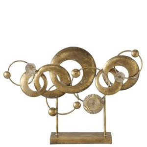 Luxury Silver Metal Open Heart Sculpture <b>Ribbon</b> Cast Aluminum Valentine Figurine Romantic <b>Wedding</b> Tabletop Centerpiece Base - Product Image 2