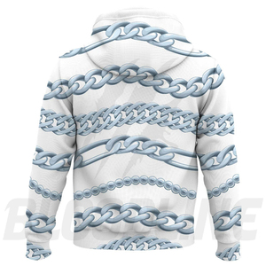 Sudadera con Capucha Blanca Unisex con Cierre, Corte Regular, Tejido de Punto, 100% Algodón, Transpirable, de Secado Rápido, Antiarrugas, para Invierno - Product Image 5