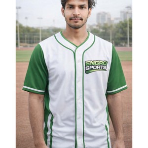 Camiseta de béisbol auténtica blanca, morada y dorada con mangas raglán, ropa deportiva de Pakistán, camiseta de béisbol personalizada. - Product Image 1