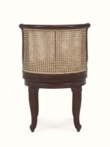 Rasenew Dining <b>Chair</b> with Mahogany Wood Frame Natural <b>Rattan</b> Backrest Contemporary Design Polyester Cushion-Home Furniture - Product Image 5
