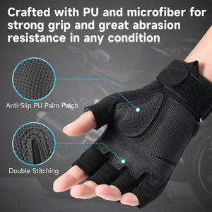 Gants sans doigts pour hommes et femmes, tactiques, antidérapants pour le sport et autres activités, gants de protection, design personnalisé - Product Image 3