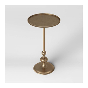 Table d'appoint décorative en aluminium avec plateau en verre, table d'appoint moderne pour salon, meubles - Product Image 1