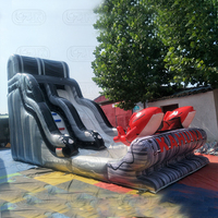 Toboggan gonflable Kahuna de grande qualité commerciale petit poisson rouge toboggan aquatique