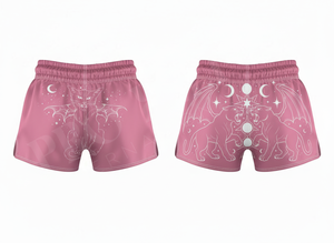 Shorts de combat pour hommes en satin avec design graphique pour entraînement et compétition (Karate, Kickboxing, Muay Thai, MMA) - Product Image 3