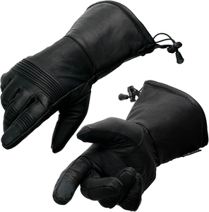 Gants de moto Samroz Sports - Cuir noir doublé thermiquement - Product Image 1