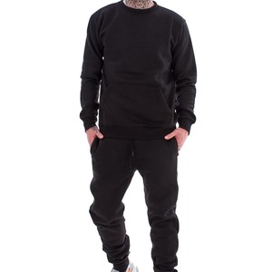 Ensemble de survêtement en molleton gris uni pour homme avec capuche et cordon de serrage, sweat-shirt à manches longues et pantalon avec poches latérales, coupe classique, décontracté, hiver - Product Image 3