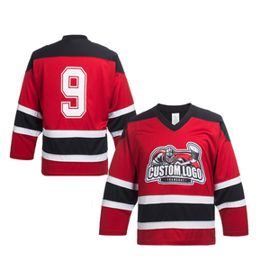 Jersey de Hockey sobre Hielo Sublimado Personalizado, Transpirable, con Bordado Simple, 100% Poliéster, Uniforme de Equipo - Product Image 6