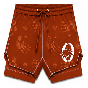 Ensemble de bain blanc et orange brûlé, débardeur dos nageur sans manches avec short assorti, léger, séchage rapide, performance pour l'entraînement - Product Image 6