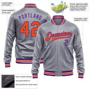 Custom Pink Varsity <b>Jacket</b> <b>Men</b> Plus Size Preppy Style Heat Transfer Printing <b>Letter</b> Pattern Turn-down Collar Regular Sleeve - Product Image 3