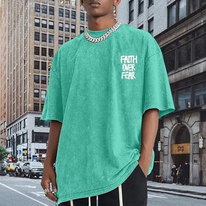 Custom Wholesale Supplier High Quality Oversized Streetwear Heavyweight Acid Wash Cotton Graphic Plus Size Eco-Friendly Men's - Product Image 3