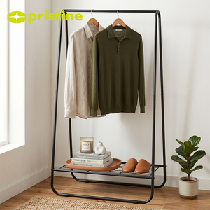 Modern Iron Coat Rack with 1 <b>Hook</b> and <b>Shelf</b> Freestanding Storage Bedroom Living Room Furniture Minimalist Design Home Storage - Product Image 3