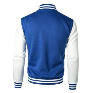 2024 Men's Plain Denim Varsity Jacket with Custom Logo Vintage Style Regular Fit Eco-Friendly Wholesale Fashion Trend for Men - Product Image 3