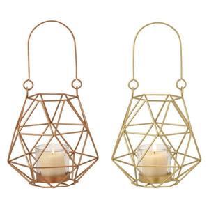 Portavelas de Hierro Rústico Estilo Granja con Acabado Desgastado para Decoración de Interiores y Exteriores, Bodas y Eventos - Product Image 2