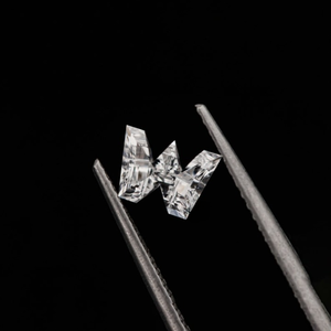 Pendentif en diamant fantaisie taillé à la lumière, de forme antique, 1 carat, certifié IGI, VVS, cultivé en laboratoire, percé au laser, alphabet W, Luxira Export - Product Image 2