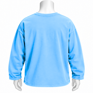 Camiseta Aqua Reversed LS de Manga Larga Oversize de Algodón con Acabado Lavado, Hombros Caídos, Estilo Casual Urbano, Ajuste Relajado, Top Diario - Product Image 2