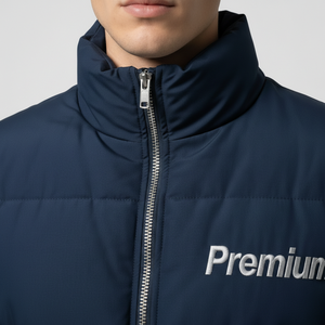 Veste matelassée d'hiver pour homme, col montant, vêtements personnalisés, fabricant de vêtements, service OEM - Product Image 5