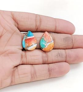 Cabochon en turquoise cuivrée de qualité AAA, forme poire, 21*14 mm, pierre précieuse 100% naturelle pour la création de bijoux, prix de gros. - Product Image 4