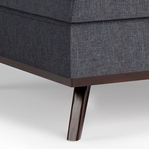 Owen Slate Grey Square <b>Storage</b> Ottoman Stylish Coffee Table <b>Stool</b> & Ottoman - Product Image 4