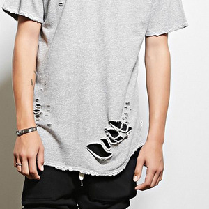 Custom logo <b>T</b>-shirts 100% Cotton Short Sleeve Crew Neck Vintage Distressed Men's <b>T</b> shirt Unisex - Product Image 6