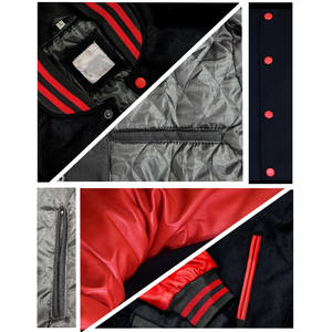 Veste de baseball universitaire pour homme avec logo brodé en chenille personnalisé, manches longues, veste de sport, de travail, d'école, veste varsity - Product Image 6