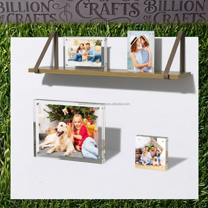 Premium <b>4x6</b> Inch Magnetic Lucite Picture Holder Thick Transparent Acrylic Desktop Photo Display - Product Image 4