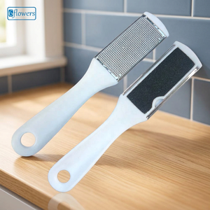 Lime à ongles double face avec manche en plastique, éliminateur de callosités, outil professionnel DIY pour le soin des pieds et le polissage - Product Image 2