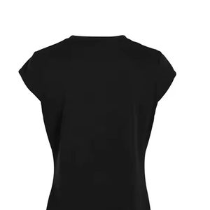 Men's Black V-<b>Neck</b> Short Sleeve Straight Fit <b>Light</b> Wash Button Closure Casual Cotton Sports Top Summer - Product Image 5