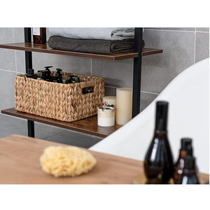 Premium Quality Handwoven <b>Storage</b> <b>Baskets</b> Water Hyacinth Wicker <b>Baskets</b> For Organizing Set of 3 (1PC <b>Large</b>, 2PCS Medium) Natural - Product Image 4