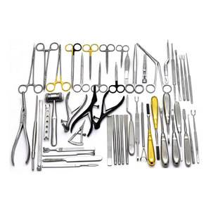 Kit d'instruments chirurgicaux manuels en acier pour la chirurgie nasale, la mini-gynécologie, l'orthopédie de base, la laparotomie, la chirurgie vétérinaire, la chirurgie du genou, la chirurgie mineure et la chirurgie nasale majeure, 10 pièces - Product Image 1