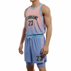 Uniforme de basket-ball pour hommes, surdimensionné, réfléchissant, à séchage rapide, respirant, personnalisable, OEM, vente en gros - Product Image 1