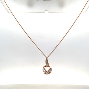 Collar con Colgante de Diamante Real en Oro Rosa de 18K - Collar con Diamante Natural Certificado por IGI para Mujer - Product Image 5