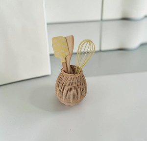 Contenedor de Mimbre en Forma de Pera para Almacenamiento, Soporte para Utensilios de Cocina, Cuchillos, Tenedores, Botellas de Vino y Exhibición - Product Image 3