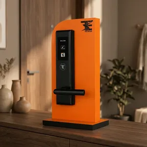 Serrure de porte intelligente en acier inoxydable noir TES 705SSB pour portes en bois, clé électronique RFID, clé mobile pour l'accès - Product Image 4