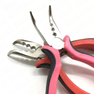Pince d'installation d'extensions capillaires avec logo personnalisé, en acier inoxydable, poignée en caoutchouc antidérapante, outil professionnel de salon de beauté - Product Image 6
