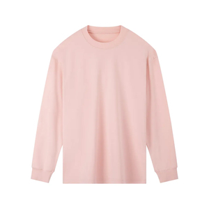 เสื้อยืดคอกลมผู้ชายขายส่ง ผ้าเจอร์ซีย์คอตตอน 100% หนา สำหรับฤดูหนาว รับสกรีนโลโก้ 3 มิติ ODM ทรงโอเวอร์ไซส์ สไตล์บ็อกซี่ สำหรับออกกำลังกายหรือใส่ไปเรียน - Product Image 3