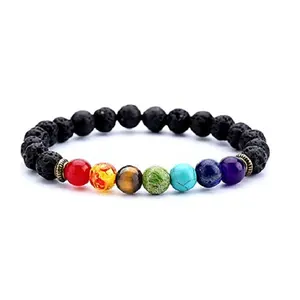 Armband Indian Lava & 7 Chakra Kristallen Armband Natuurlijke Edelsteen Mode Sieraden Mannen En Vrouwen Cadeau Energie Meditatie Armbanden