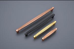 Modern Textured Cabinet Bar <b>Pulls</b> Nordic Style Black and Rose <b>Gold</b> Furniture for Kitchen Cupboard and Dresser <b>Drawers</b> - Product Image 2