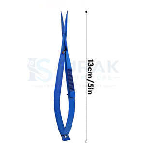 Ciseaux de manucure en acier inoxydable bleu, lame droite, pointe acérée, manche en plastique durable, outil de soin des ongles pour adultes - Product Image 4