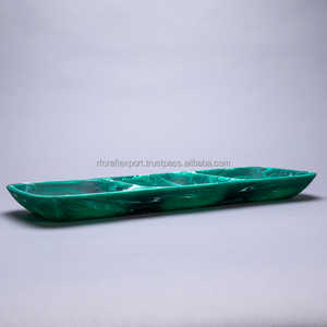 Bandeja de resina epoxi Aqua azul, superventas, regalo de Navidad, decoración de la casa, bandeja de servidor de Navidad rodante, bandeja de 3 secciones para el hogar - Product Image 6