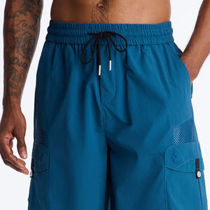 Prix avantageux pour les acheteurs en gros, shorts en twill pour hommes de qualité supérieure avec cordon de serrage et poches, avec logo, couleur unie, décontractés - Product Image 2