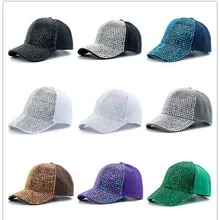 New Fashion Women Diamond Inlay <b>Cap</b> Spring Summer Hip Hop K pop Dance <b>Baseball</b> <b>Caps</b> Simple <b>Plain</b> Party Street Hat - Product Image 6