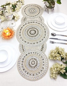 Handmade Premium <b>Beaded</b> Embroidery <b>Placemats</b> Stylish Luxury Table Mats for Dining Room Restaurant Hotel Home and Event Decor - Product Image 3
