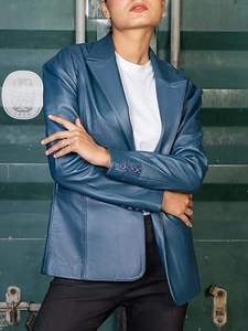 OEM Women's Cow Suede Leather Jacket <b>Quilted</b> Waterproof Breathable Eco-Friendly Zipper Closure Custom Logo Positions - Product Image 3